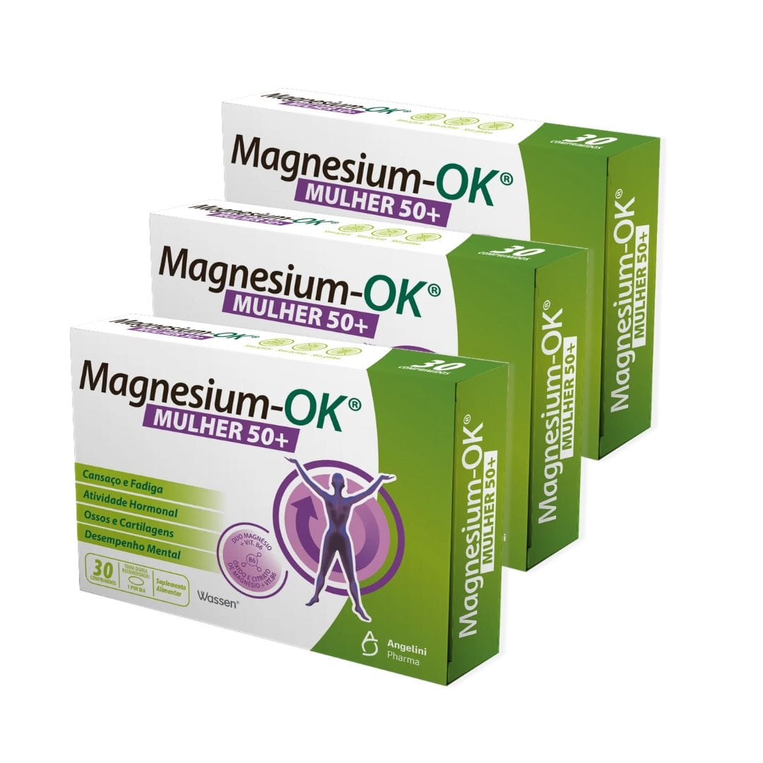 Magnesium-OK Mulher 50+ Comp30X3 Preço Especial