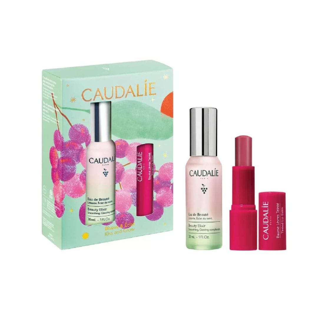 Caudalie Kiss Glow Beauty Elixir + Balsamo Labial Coffret Natal 26