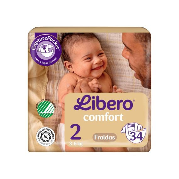 Libero Comfort 2 Fralda 3-6Kg X 34 fraldas