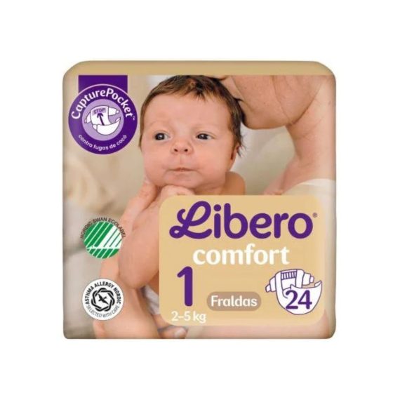 Libero Comfort 1 até 2-5Kg x 24 fraldas