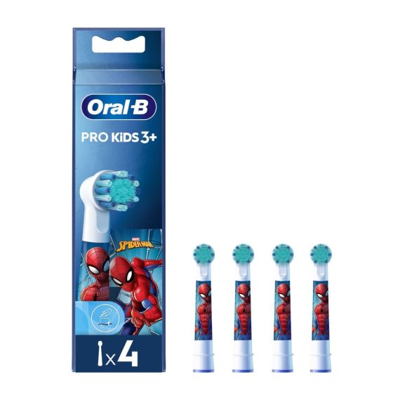 Oral B Kids Spiderman Recarga Escova Elétrica 4 unid