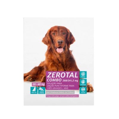 Patta Zerotal Combo Cães Grandes 20-40kg 3pipetas